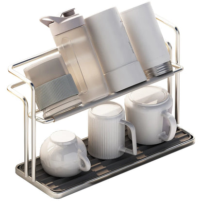 Stainless Steel Double-layer Kitchen Rack