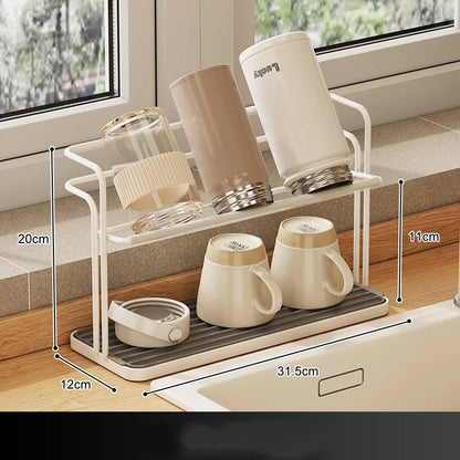 Stainless Steel Double-layer Kitchen Rack