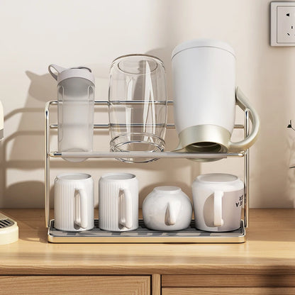 Stainless Steel Double-layer Kitchen Rack