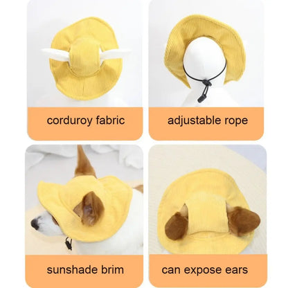 Adjustable Dog Fisherman Hat