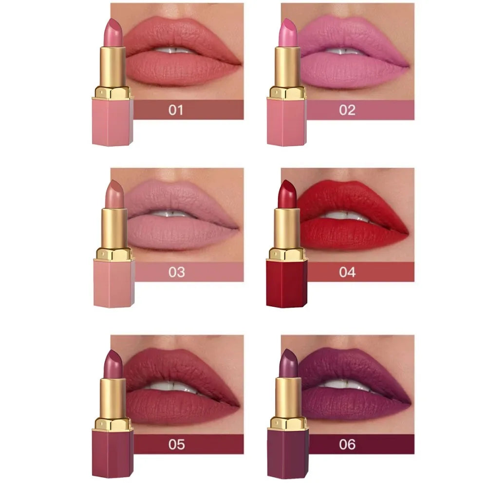 6-Color Matte Lipstick Set