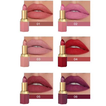 6-Color Matte Lipstick Set